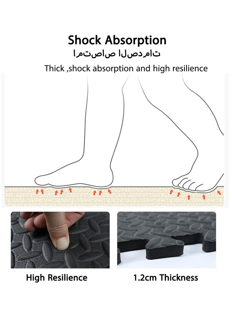 Arabest - 6 Pcs Puzzle Exercise Mat, Interlocking Foam Mats, Interlocking Floor Tiles for Gym Equipment 60x60 cm - Image 1