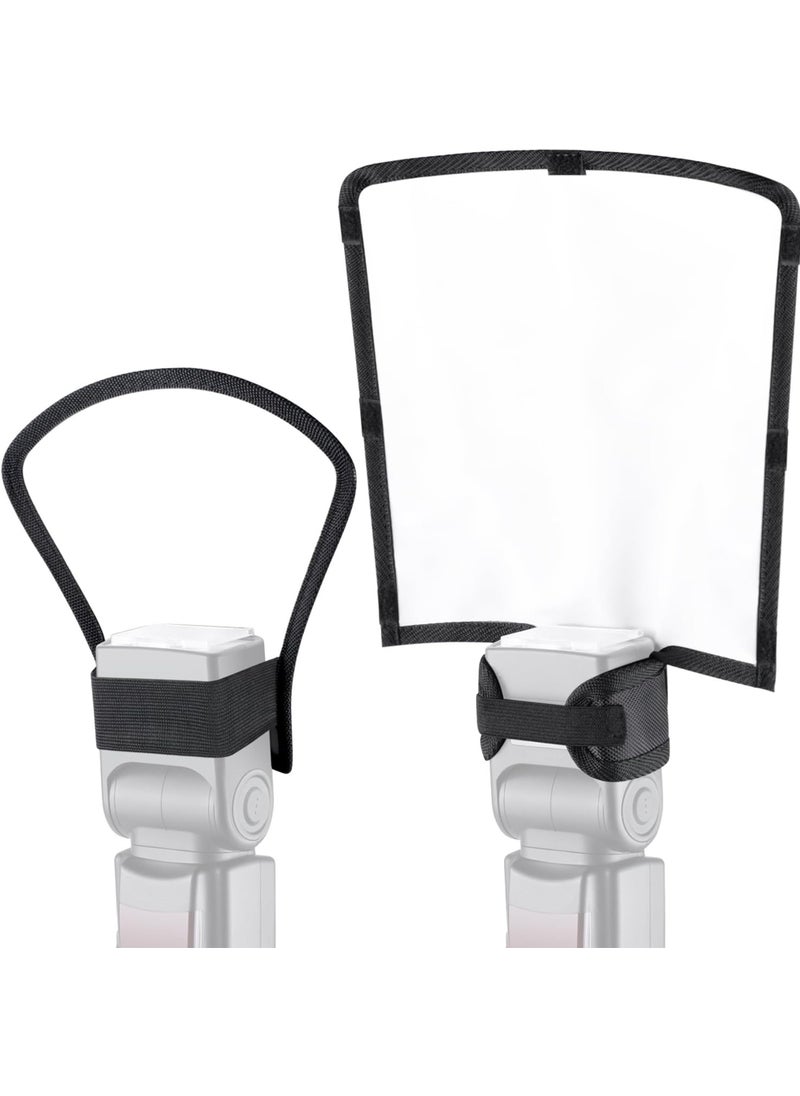 waka waka Flash Diffuser Reflector Kit - Bend Bounce Flash Diffuser+ Silver/White Reflector for Speedlight, Universal Mount for Canon, Nikon, etc.  - Image 1