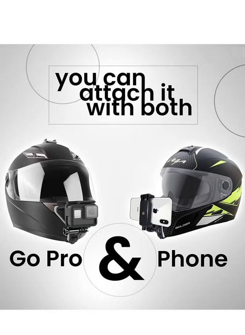 حامل ذقن للخوذة للهاتف المحمول وكاميرا GoPro، وحامل حزام للدراجة النارية لهواتف iPhone وSamsung - Image 2