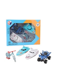 نيبمينينت Sailing Boat Toy Set High Speed Alloy Yacht Bike Good Simulation for Kids Children  - Image 1