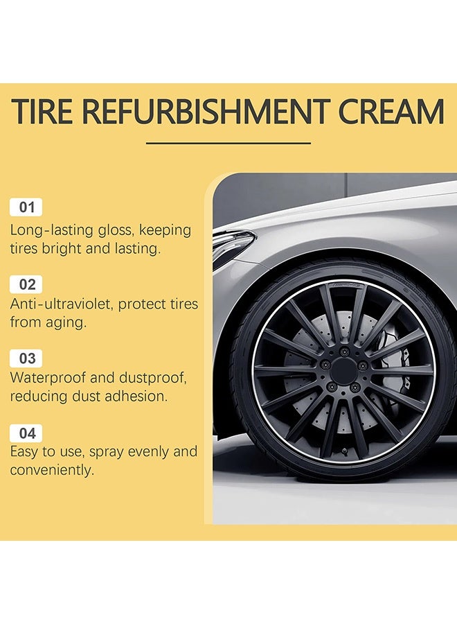 Homonth Car tire refurbishing paste - Tire cleaning, rust removal, polishing, brightening, waterproofing and anti-fouling. 50G + sponge - Image 3