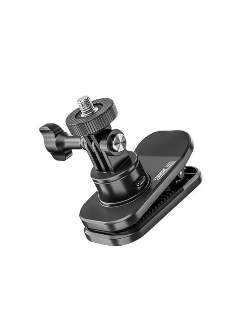 Magnetic Backpack Camera Mount Strap Clip Mount Quick Release 360°Rotatable with Sports Camera Adapter & 1/4in Adapter Compatible with GoPro Max/12/11/10/9/8 DJI Action 2/3/4