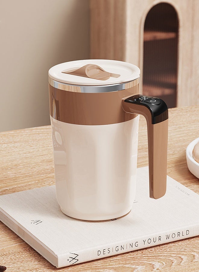 DUNISO Electric Mixing Cup Premium Electric Protein Shaker Bottle Rechargeable Auto Magnetic Mug Intelligent Temperature Measurement Coffee Mug Rotating Home Office Travel Stirring Cup Portable Powder Shake Cup for Protein, Coffee, Milkshake,Oatmeal - Image 2