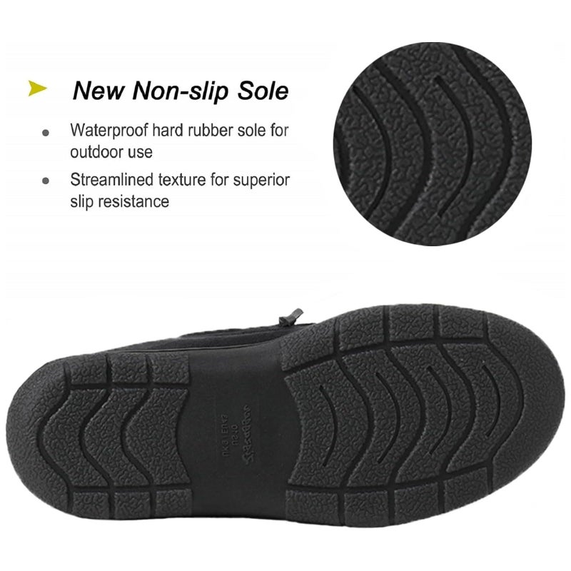 Zigzagger Men's Moccasin Slippers Memory Foam House Shoes, Indoor and Outdoor Warm Loafer Slippers, Vanta, 10 M US - Image 5
