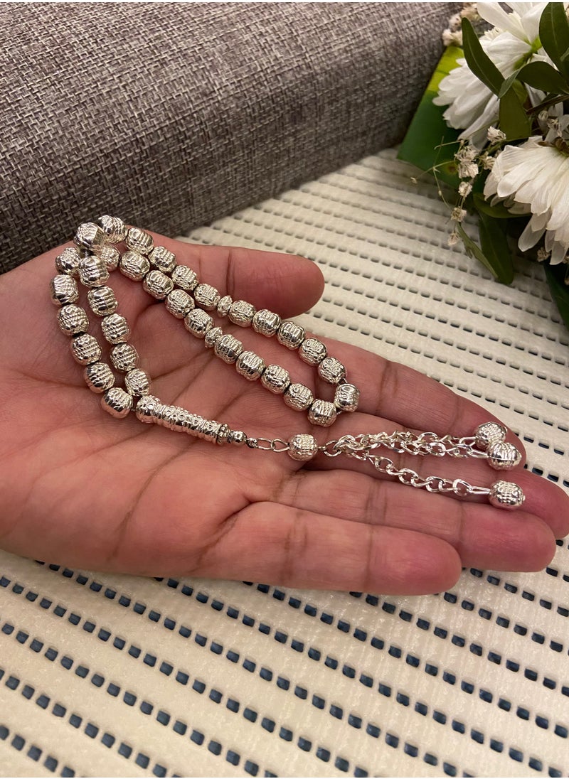 JewelryJo - ‏Metal Prayer Beads For Men 33 Beads - Image 1