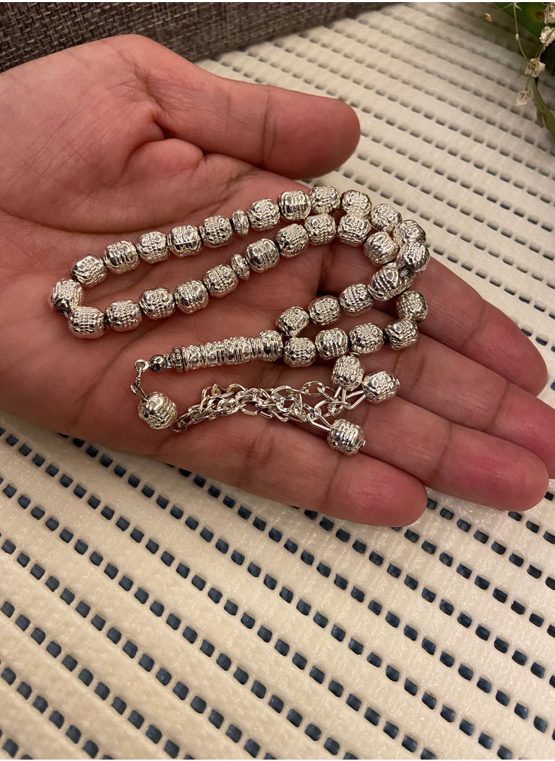 JewelryJo - ‏Metal Prayer Beads For Men 33 Beads - Image 1