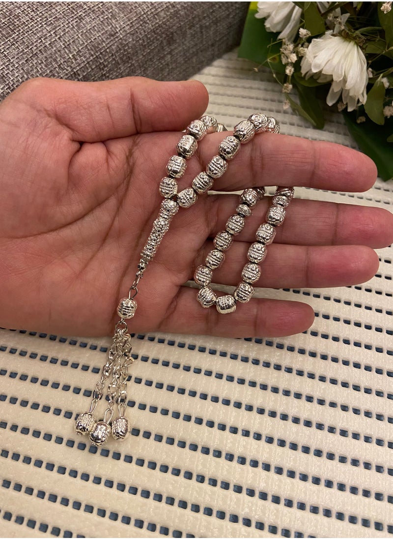 JewelryJo - ‏Metal Prayer Beads For Men 33 Beads - Image 1