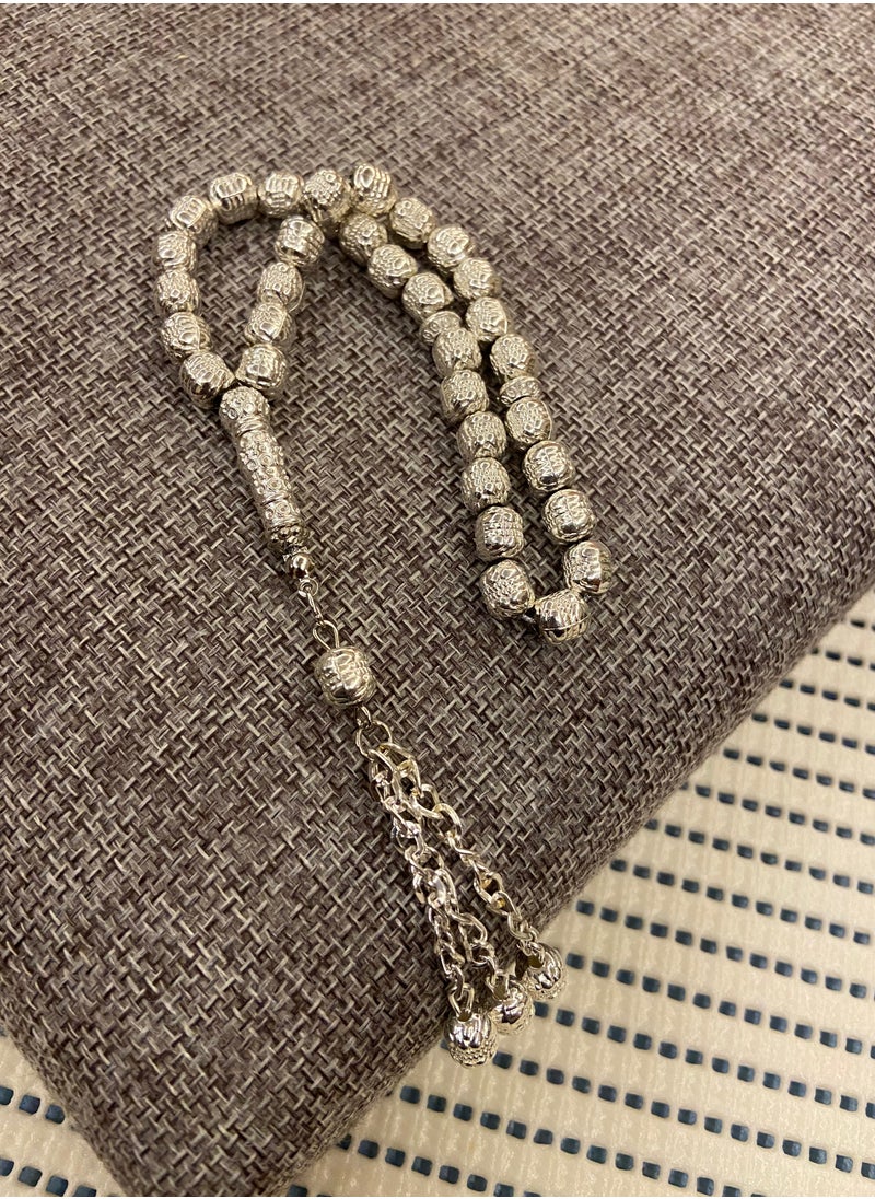 JewelryJo - ‏Metal Prayer Beads For Men 33 Beads - Image 1