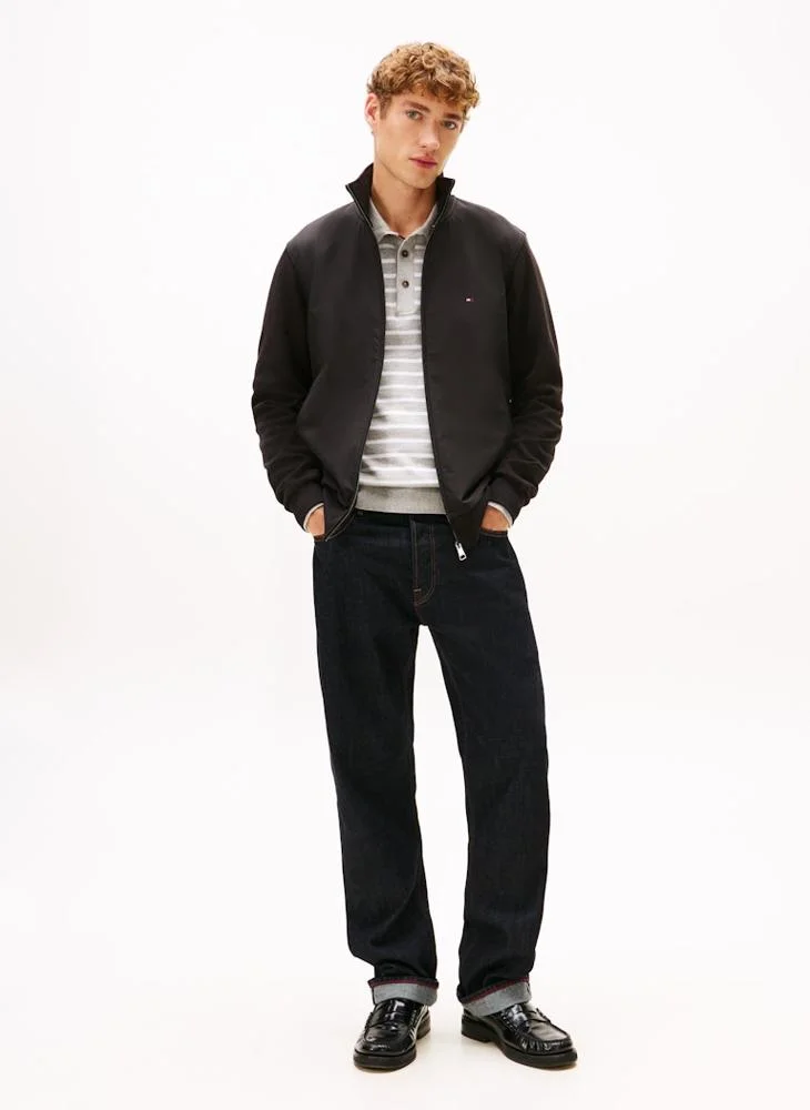 TOMMY HILFIGER Intechno Knit Flag Embroidery Zip-Thru Jumper