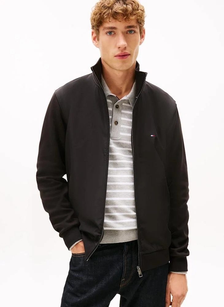 Intechno Knit Flag Embroidery Zip-Thru Jumper