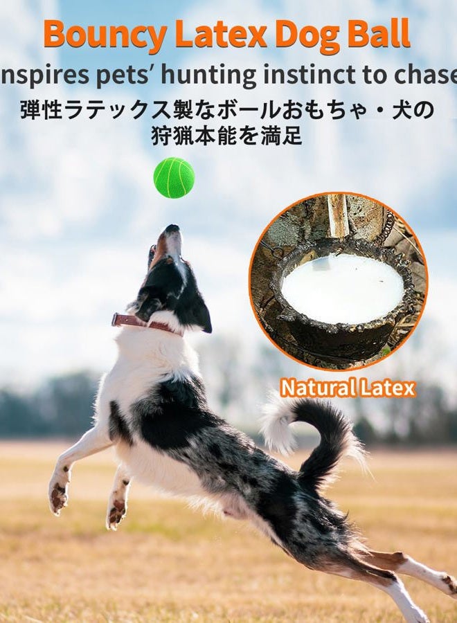 SCHITEC Squeaky Dog Toys, [4 Pack] Interactive Dog Balls with Squeaker for Medium Dogs, 2.8'' Soft Latex Rubber Bouncy Fetch Play Ball Toy - Image 4