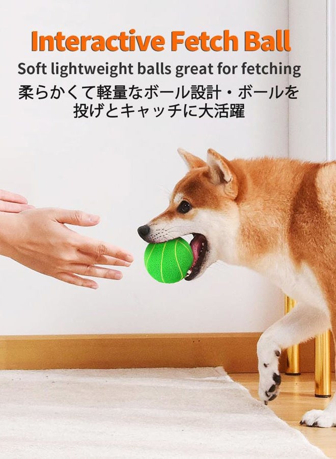 SCHITEC Squeaky Dog Toys, [4 Pack] Interactive Dog Balls with Squeaker for Medium Dogs, 2.8'' Soft Latex Rubber Bouncy Fetch Play Ball Toy - Image 3