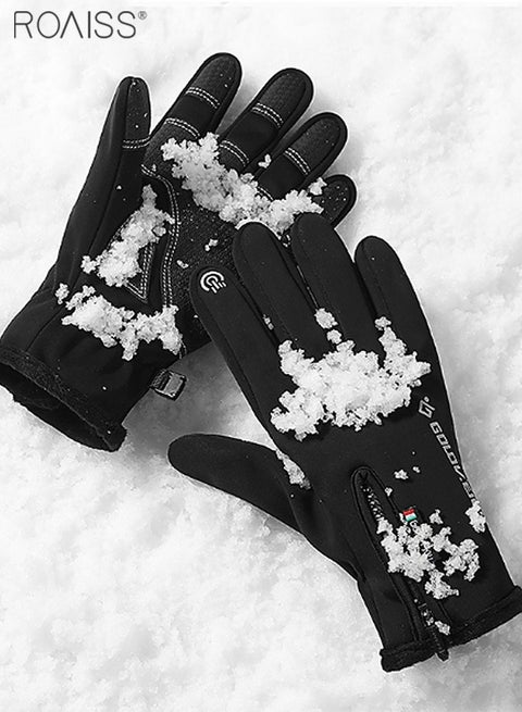 Outdoor Waterproof Gloves In Winter Men'S And Women'S Universal Touchable Screen Thermal Gloves Cycling Ski Climbing Gloves