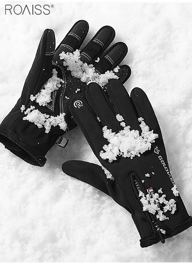 roaiss Outdoor Waterproof Gloves In Winter Men'S And Women'S Universal Touchable Screen Thermal Gloves Cycling Ski Climbing Gloves  - Image 1