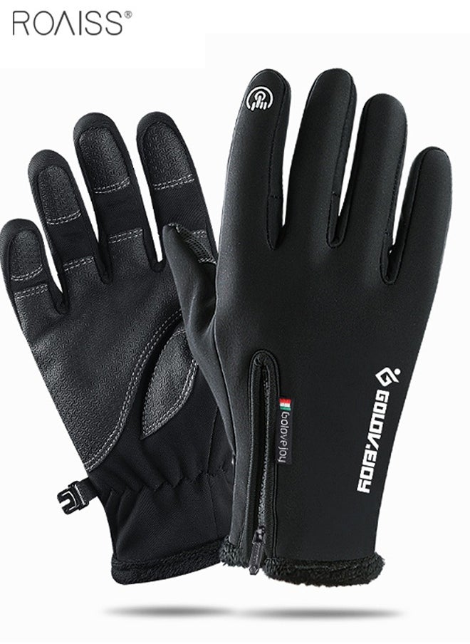 roaiss Outdoor Waterproof Gloves In Winter Men'S And Women'S Universal Touchable Screen Thermal Gloves Cycling Ski Climbing Gloves  - Image 3