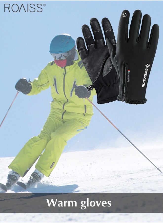 roaiss Outdoor Waterproof Gloves In Winter Men'S And Women'S Universal Touchable Screen Thermal Gloves Cycling Ski Climbing Gloves  - Image 4
