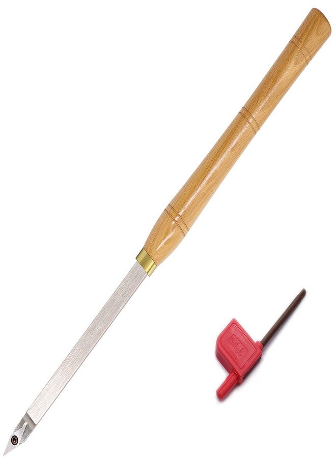 Asieg Tool 19.68Inches Wood Turning Tool Sharp Detailer Carbide Tipped Lathe Chisel Tool Bar Blades Gouge Skew Spear 35° With Diamond Carbide Insert for Wood Hobbyist or DIY or Carpenter - Image 1