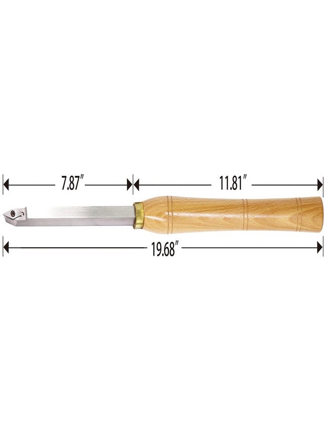 Asieg Tool 19.68Inches Wood Turning Tool Sharp Detailer Carbide Tipped Lathe Chisel Tool Bar Blades Gouge Skew Spear 35° With Diamond Carbide Insert for Wood Hobbyist or DIY or Carpenter - Image 2