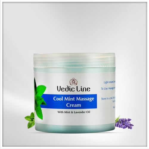 Vedic Line Vedicline Cool Mint Massage Cream Improve Skin Elasticity & Texture With Mint Oil, Lavender Oil, Shea Butter, & Olive Oil For Glowing Skin, 100ml - Image 2