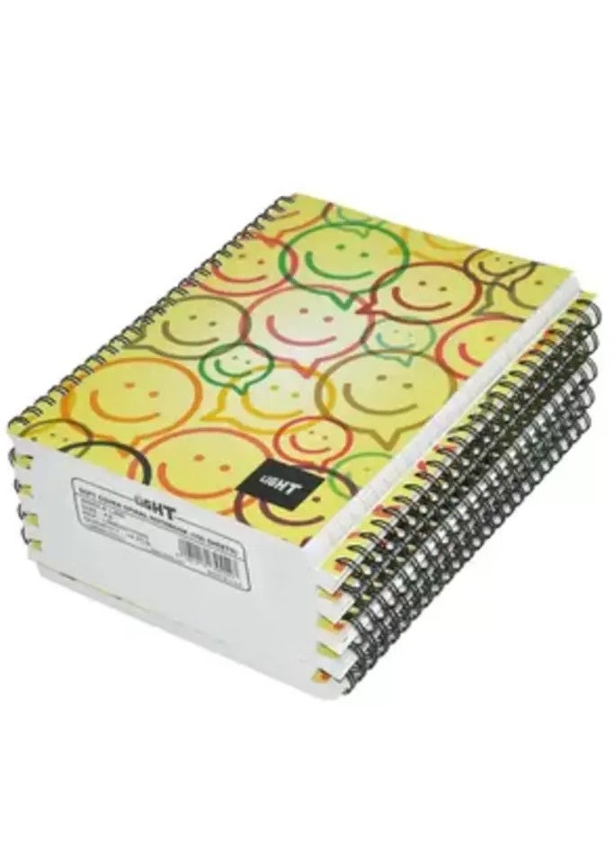 Light 10-Piece Light Spiral Soft Cover Notebook Single Ruled (100 Sheet) A5 Size - LINBA51705S 