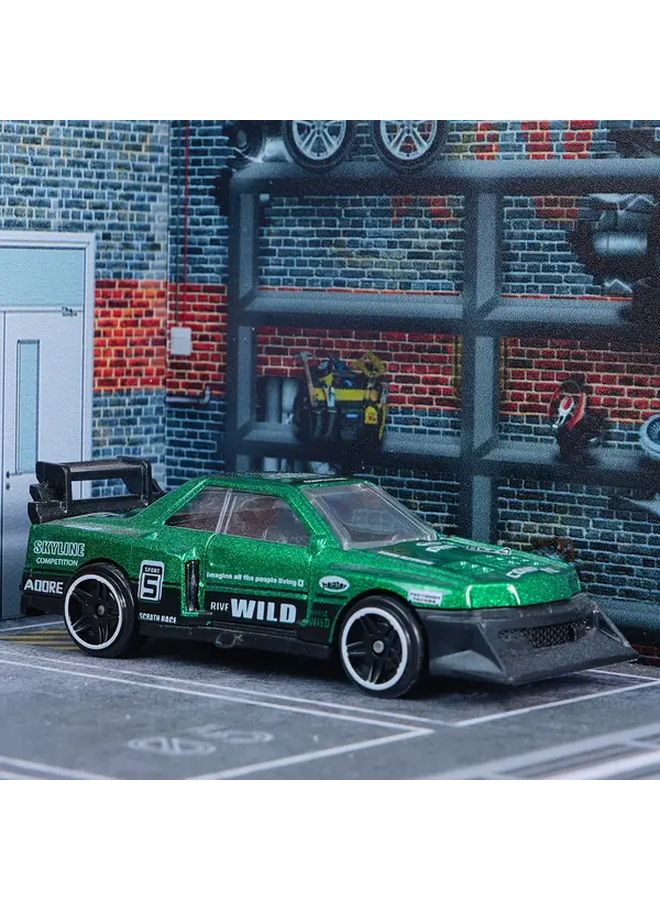 Green Alloy Metal Mini Racing Car Model With Opening Hood And Engine - Image 5