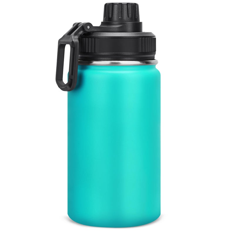Milifox 12 oz Insulated Water Bottle, Double Wall Vacuum Insulated Stainless Steel Water Bottles, Wide Mouth Leakproof BPA Free with Chug Lid, 18 Hours Cold and 8 Hours Hot (Lake green) - Image 1
