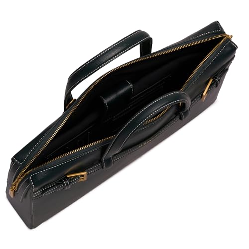 Miraggio Shalom Laptop Bag | 14 inch Padded Laptop Sleeve With Adjustable & Detahcable Strap | Unisex Laptop Bags For Office | Laptop Cover Bag (Green) - Image 4
