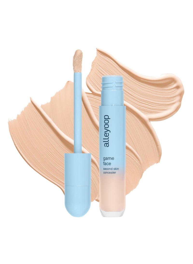 ALLEYOOP Alleyoop Game Face Concealer Makeup, Lightweight to Medium Buildable Coverage Under Eye Concealer, For Blemishes, Crease-proof and Hydrating with Aloe Stem Cell, Smooth Second Skin Finish - Brilliant 