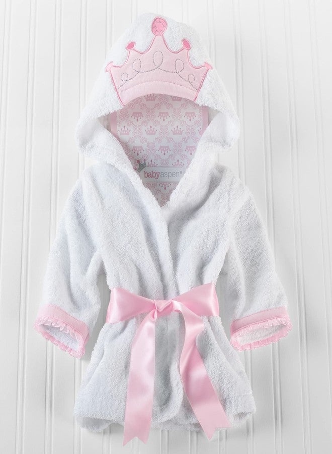 Baby Aspen Little Princess Hooded Towel Robe, 0-9 Months, Baby Bath Towel/Spa Robe - Image 3