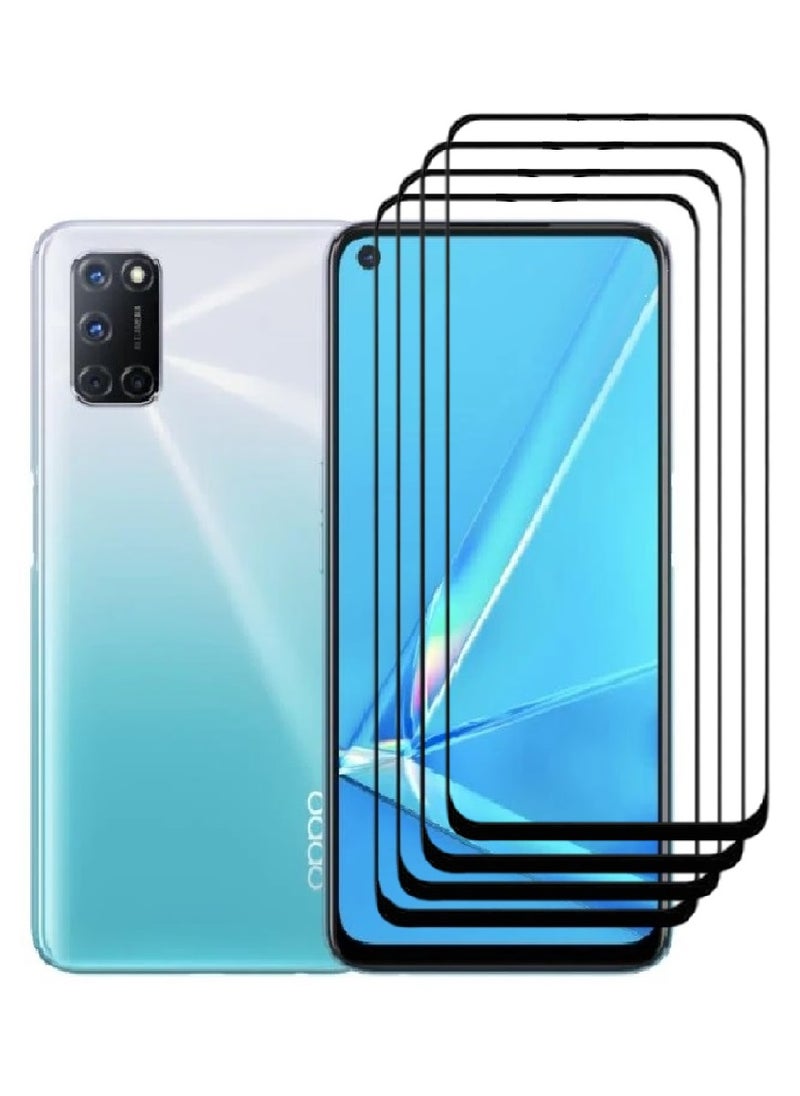 AINA 4 Pieces Tempered Glass Screen Protector 5D Designed For Oppo A92 Full Glue Edge to Edge Full Screen Coverage And Bubble Free - Image 1