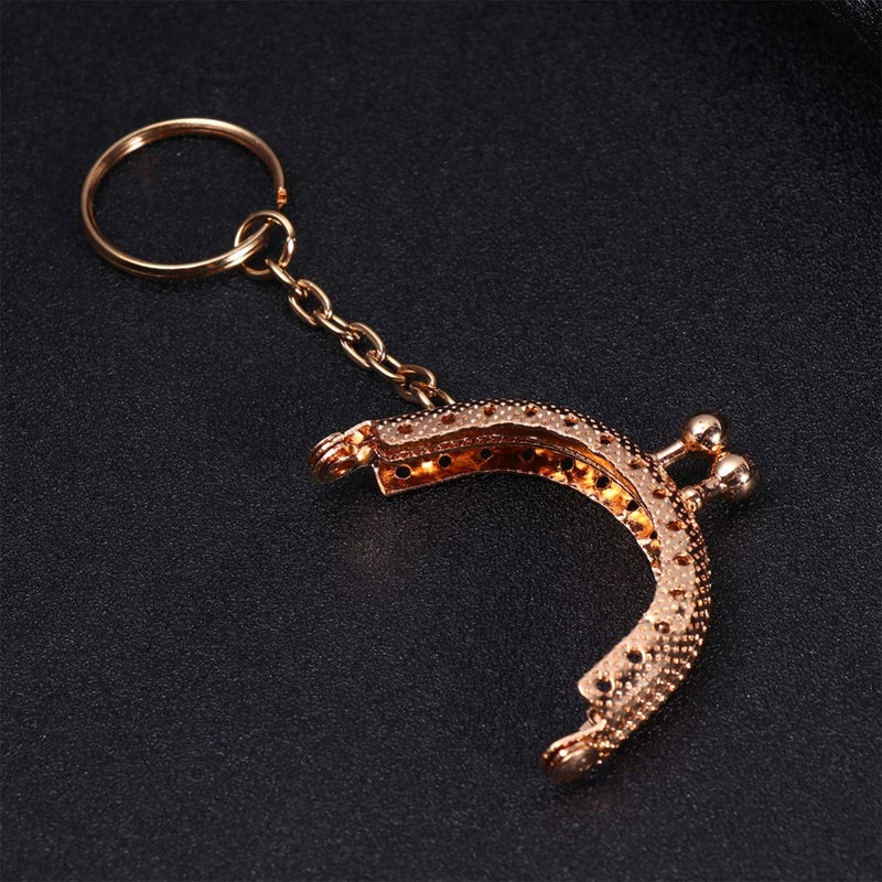 comfrt 10Pcs Bag Purse Making Metal Frame Purse Clasp Frame Mini Coin Purse Kiss Clasp Lock for DIY Craft Purse Bag Keychain Making(Light Golden) - Image 5