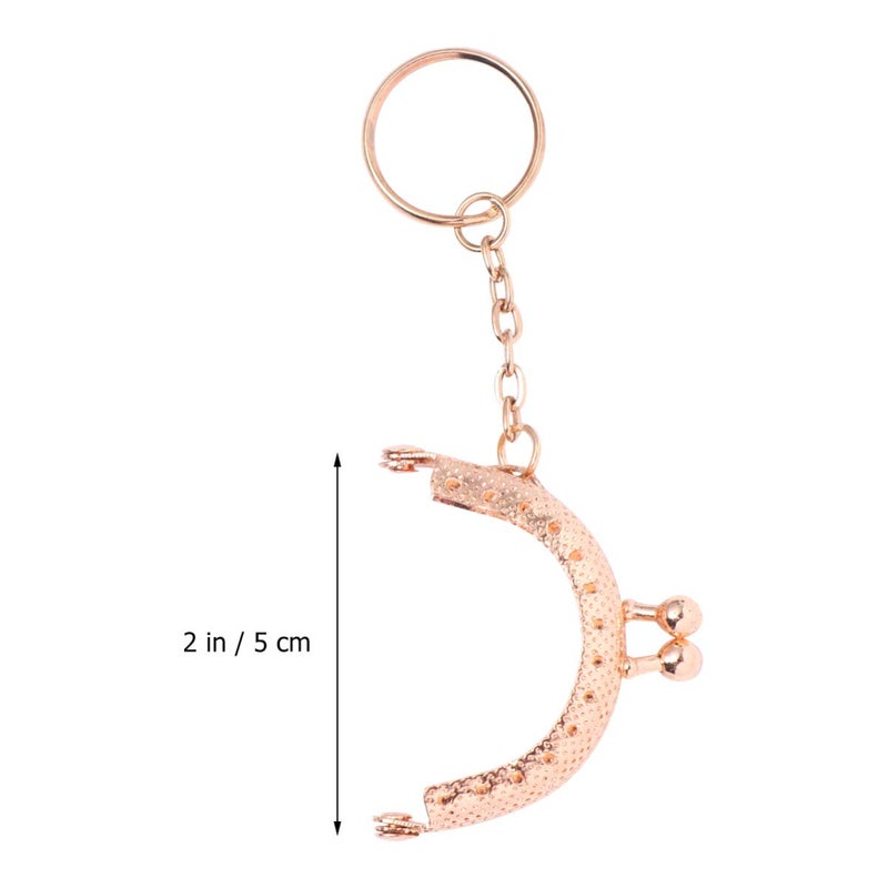 comfrt 10Pcs Bag Purse Making Metal Frame Purse Clasp Frame Mini Coin Purse Kiss Clasp Lock for DIY Craft Purse Bag Keychain Making(Light Golden) - Image 3