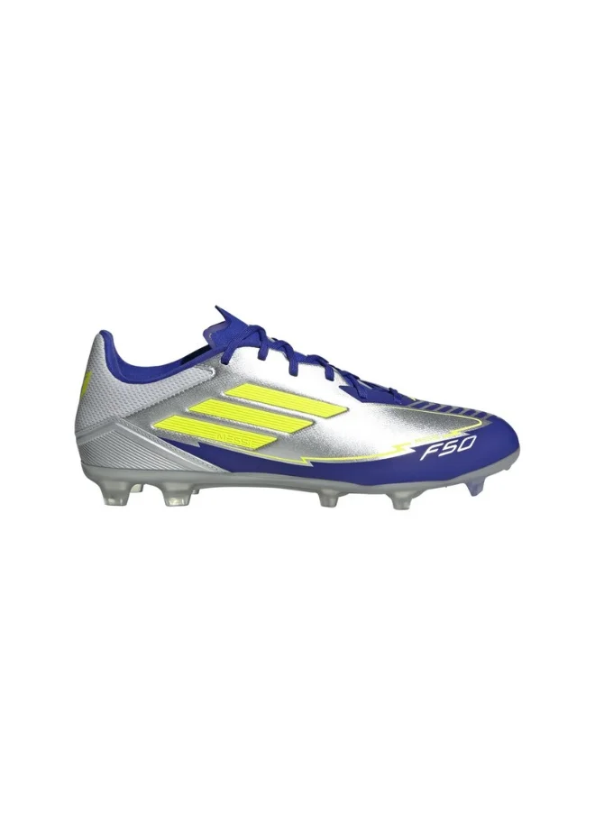 اديداس adidas F50 LEAGUE FG/MG MESSI Grey Football SHOES for Unisex - 3.5