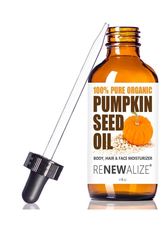Renewalize Organic Pumpkin Seed Oil Natural Face Moisturizer Unrefined Cold Pressed Facial Oils Anti Aging Treatment For Men And Women | For Normal Combination And Mature Skin Types - Image 2