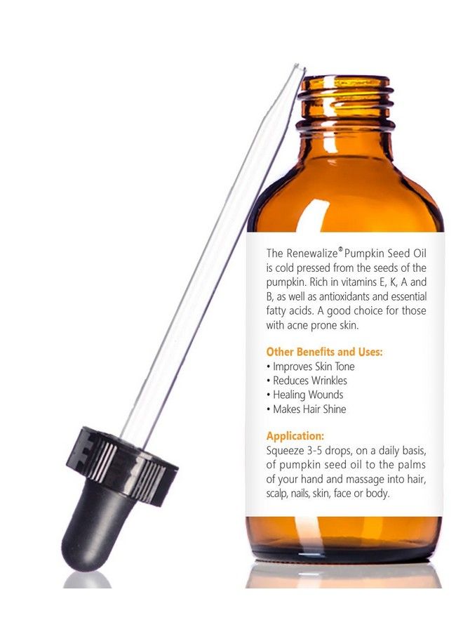 Renewalize Organic Pumpkin Seed Oil Natural Face Moisturizer Unrefined Cold Pressed Facial Oils Anti Aging Treatment For Men And Women | For Normal Combination And Mature Skin Types - Image 3