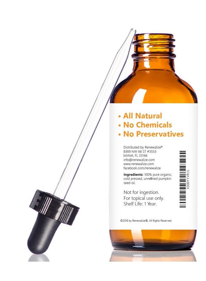 Renewalize Organic Pumpkin Seed Oil Natural Face Moisturizer Unrefined Cold Pressed Facial Oils Anti Aging Treatment For Men And Women | For Normal Combination And Mature Skin Types - Image 4