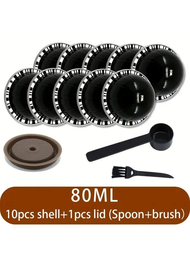 10 قطع من قشور الكبسولة الألومنيوم القابلة لإعادة الاستخدام مع أغطية السيليكون 2.71 أونصة - Image 1