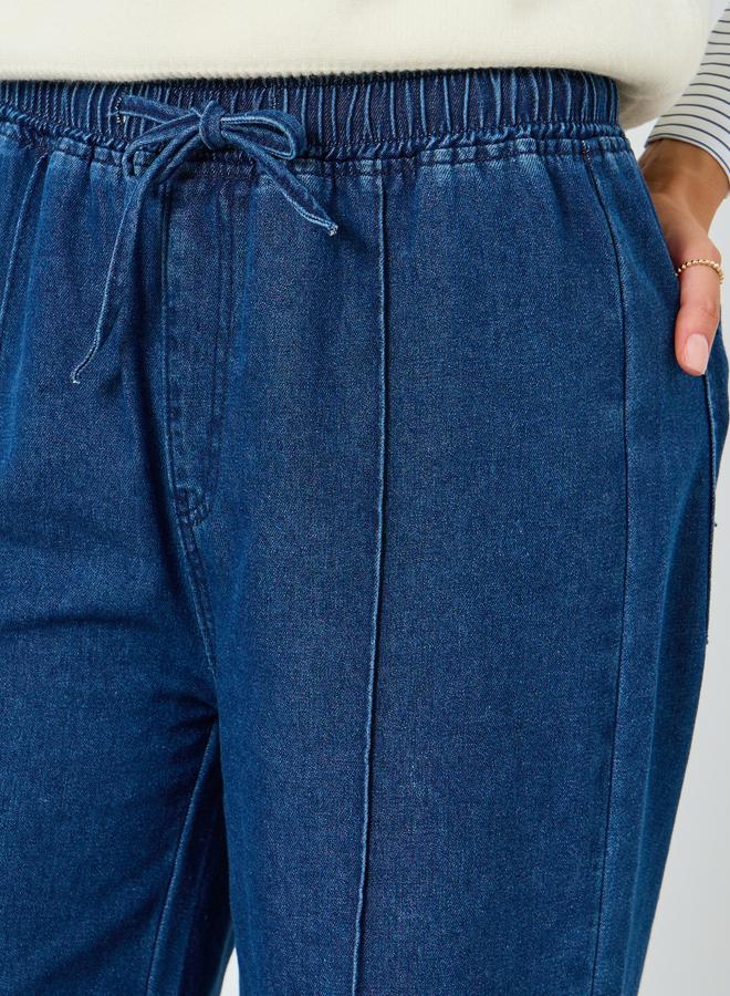 ستايلي جينز بأرجل واسعة وخصر عالي - Image 3