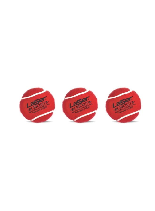 LASER Heavy weight Cricket Ball, 3 Pack - Image 1