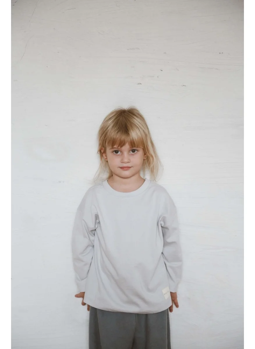 اوهلالا كوالا Gray Basic Long Sleeve T-Shirt