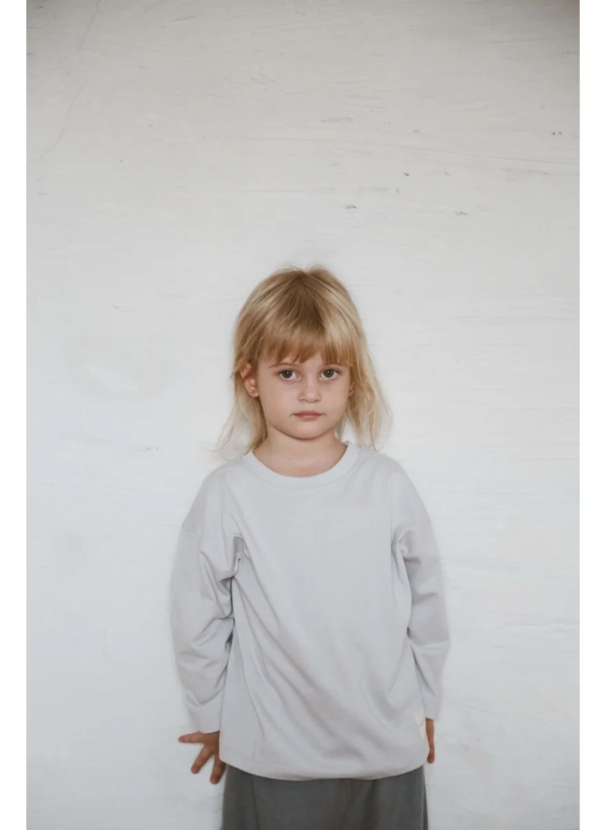 اوهلالا كوالا Gray Basic Long Sleeve T-Shirt