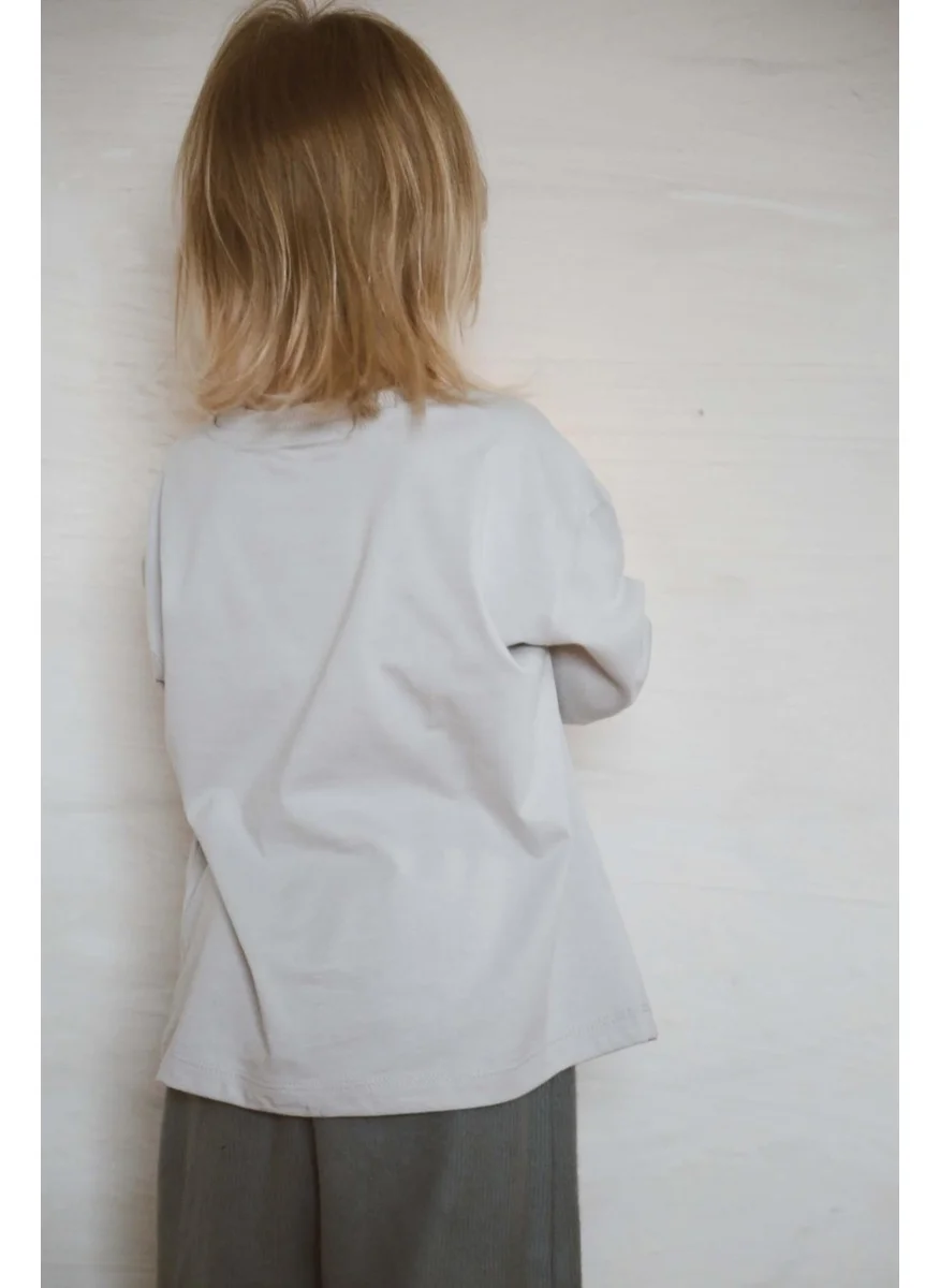 اوهلالا كوالا Gray Basic Long Sleeve T-Shirt