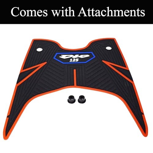 Ramanta Dio 125 Foot Mat Anti Slip PVC Rubber Footmat/Washable Floormat Compatible with Scooter Dio 125 BS6 (Black, Blue & Red - 1 PC with Fittings) - Image 3