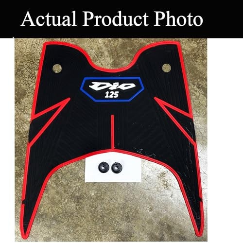Ramanta Dio 125 Foot Mat Anti Slip PVC Rubber Footmat/Washable Floormat Compatible with Scooter Dio 125 BS6 (Black, Blue & Red - 1 PC with Fittings) - Image 2