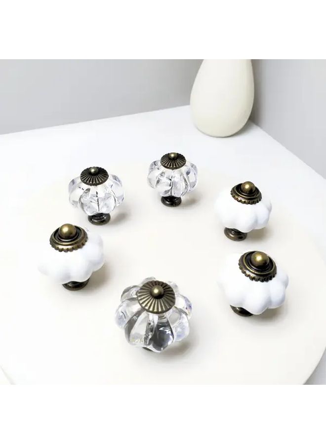 Transparent Acrylic Drawer Handles With Gold Accents Single Hole Design For Cabinets Bedside Tables - Image 4