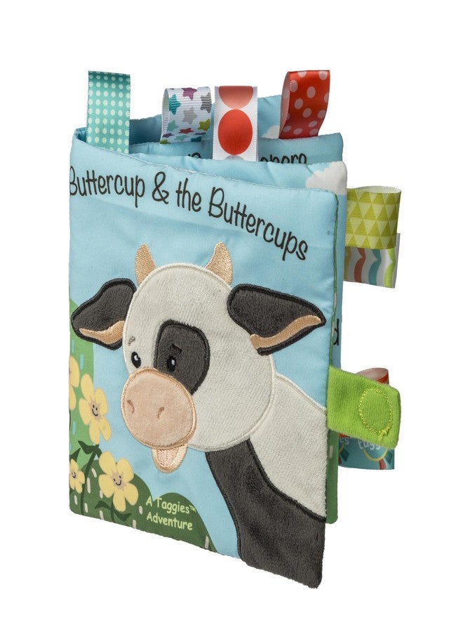 Taggies Soft Cloth Book with Crinkle Paper & Squeaker and Sensory Tags, 6 x 6-Inches, Buttercup Cow - Image 2