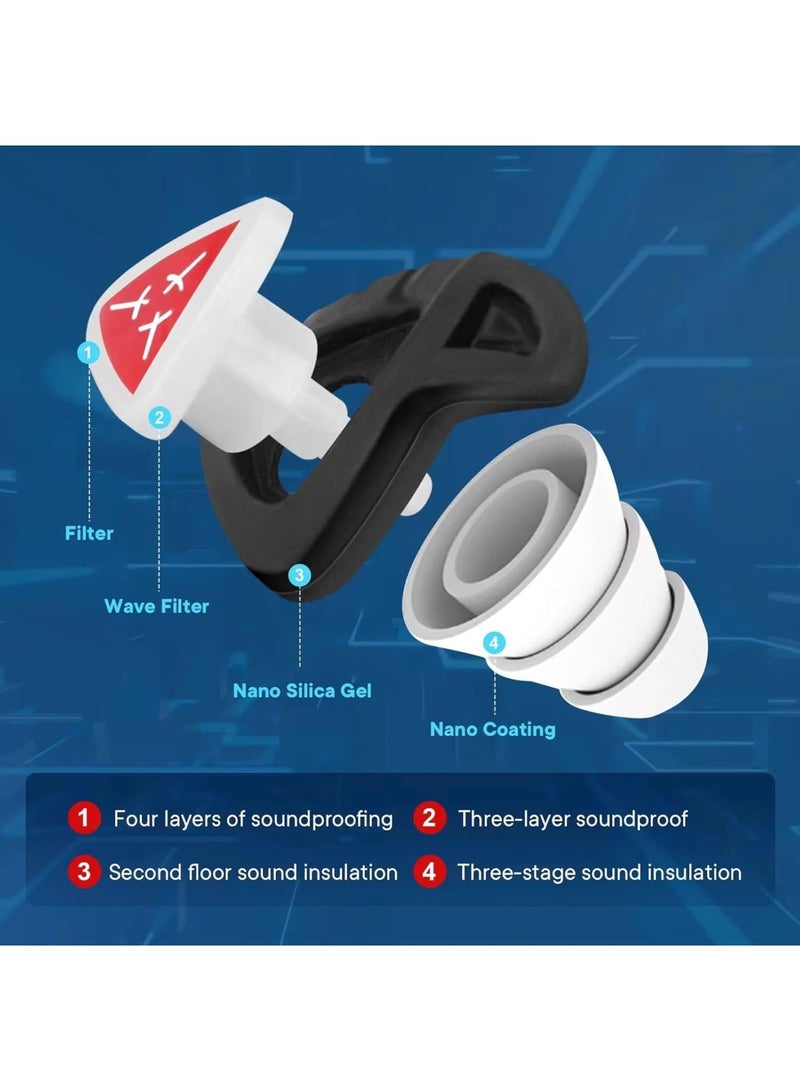 SOLARAE Ear Plugs, Sleeping Noise Cancelling Reusable Comfortable Silicone Earplugs, High Fidelity Reusable Silicone Noise Cancelling Earplugs for Swimming, for Music Festivals, DJs - Image 4