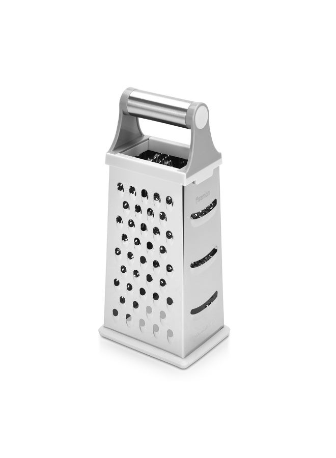 Fissman 9.5" 4-Sided Grater 24.5cm Stainless Steel, Multipurpose Kitchen Tool for Cheese, Vegetables, Fruits, and Zest - Image 3
