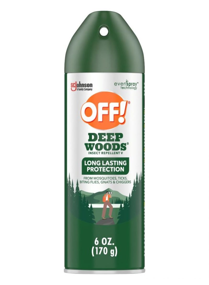 OFF! Deep Woods Insect Repellent Aerosol, Bug Spray with Long Lasting Protection from Mosquitoes, 6 oz - Image 1