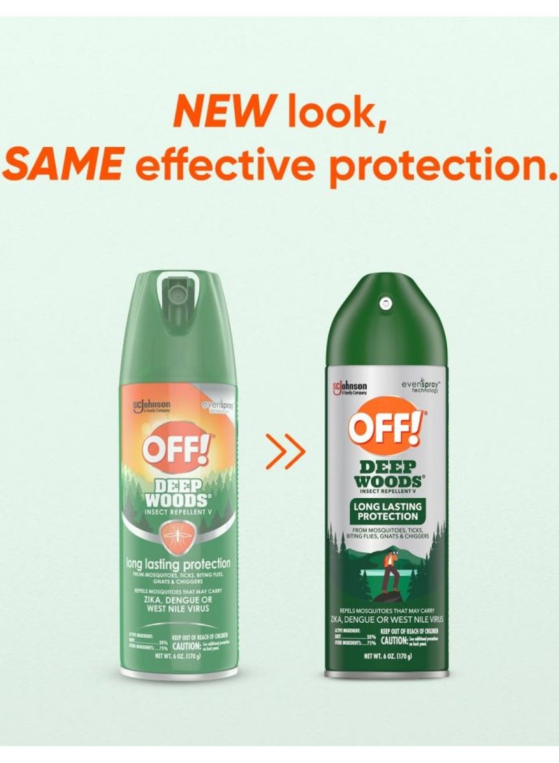 OFF! Deep Woods Insect Repellent Aerosol, Bug Spray with Long Lasting Protection from Mosquitoes, 6 oz - Image 4